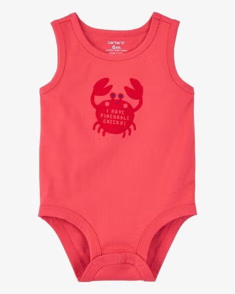 Baby Pinchable Cheeks Crab Bodysuit